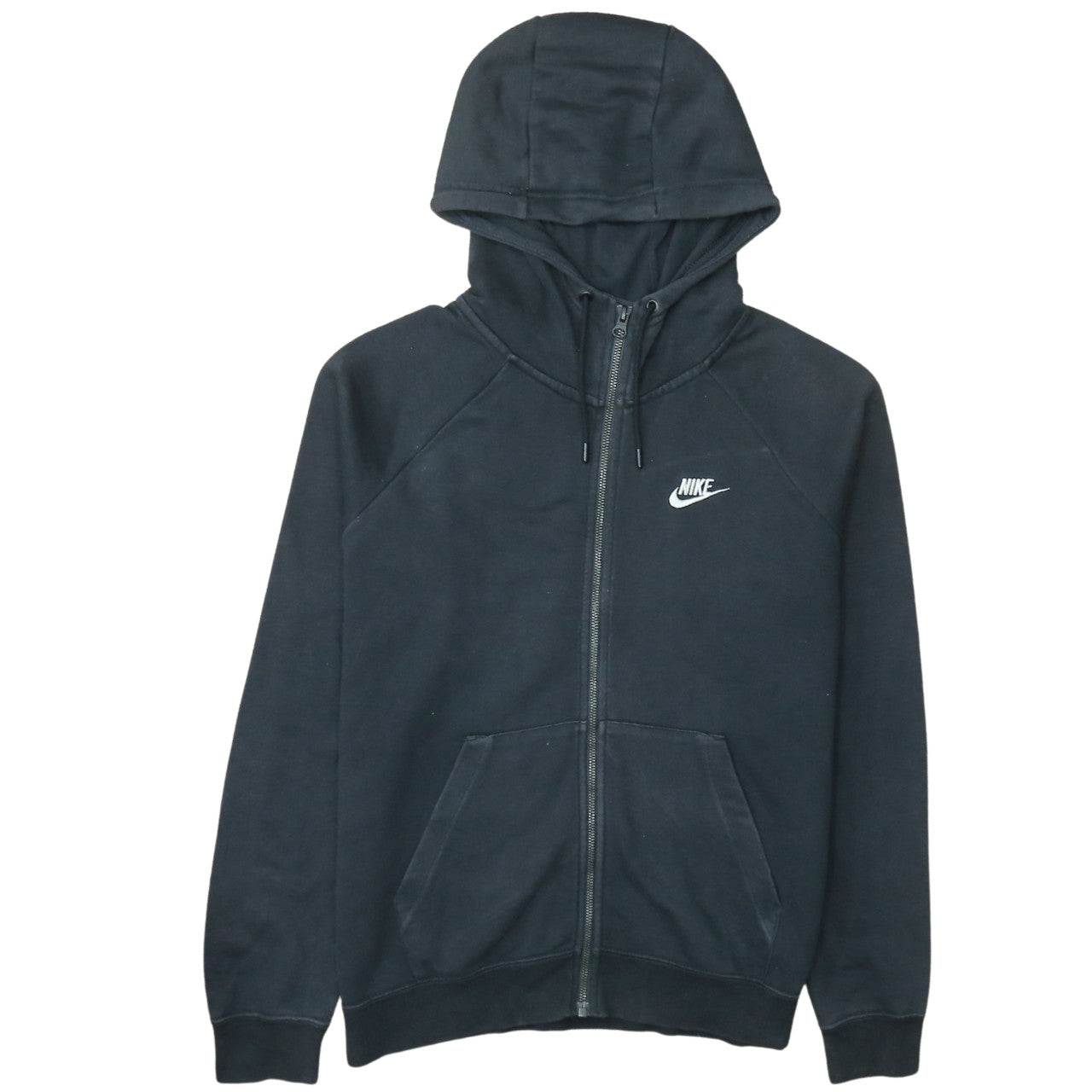 Nike Men's Black Full Zip Hoodie Size M Cotton Blend Sportswear