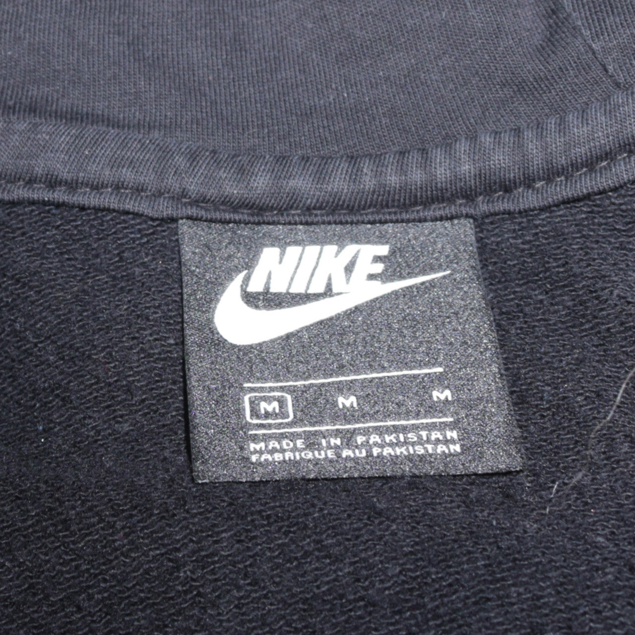 Nike Men's Black Full Zip Hoodie Size M Cotton Blend Sportswear