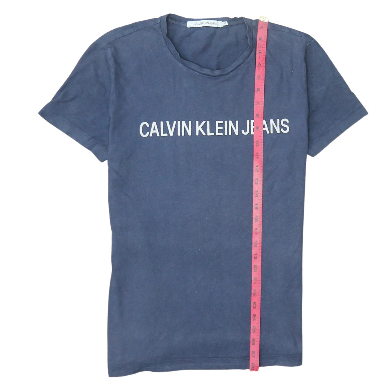Calvin Klein Jeans Men's Navy Blue Crew Neck Cotton T-Shirt M
