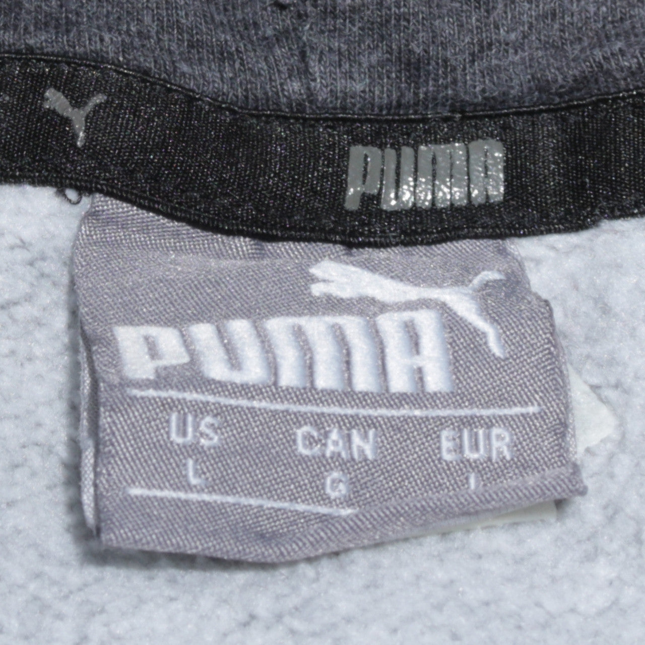 Puma Mens Grey Pullover Hoodie Size L Sports Fleece Sweatshirt