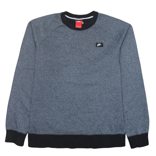 Nike Men's Grey Crew Neck Pullover Sweatshirt M Regular Fit