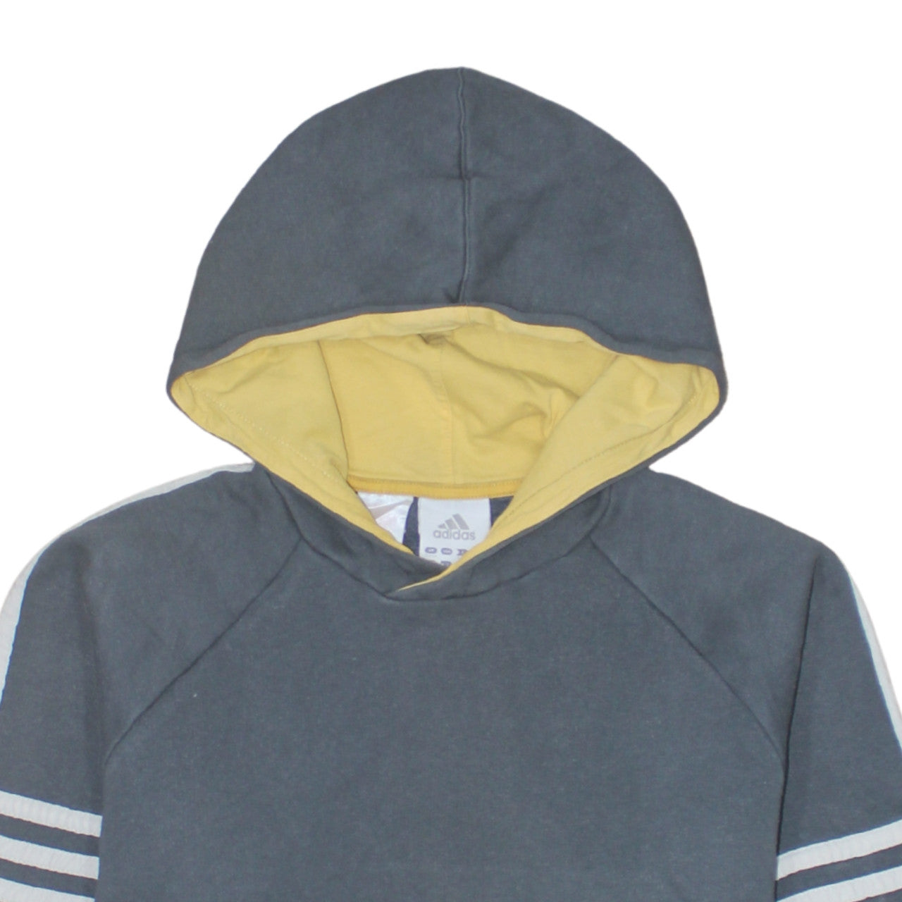 Adidas Teens Grey Pullover Hoodie 164 Logo Sports Style
