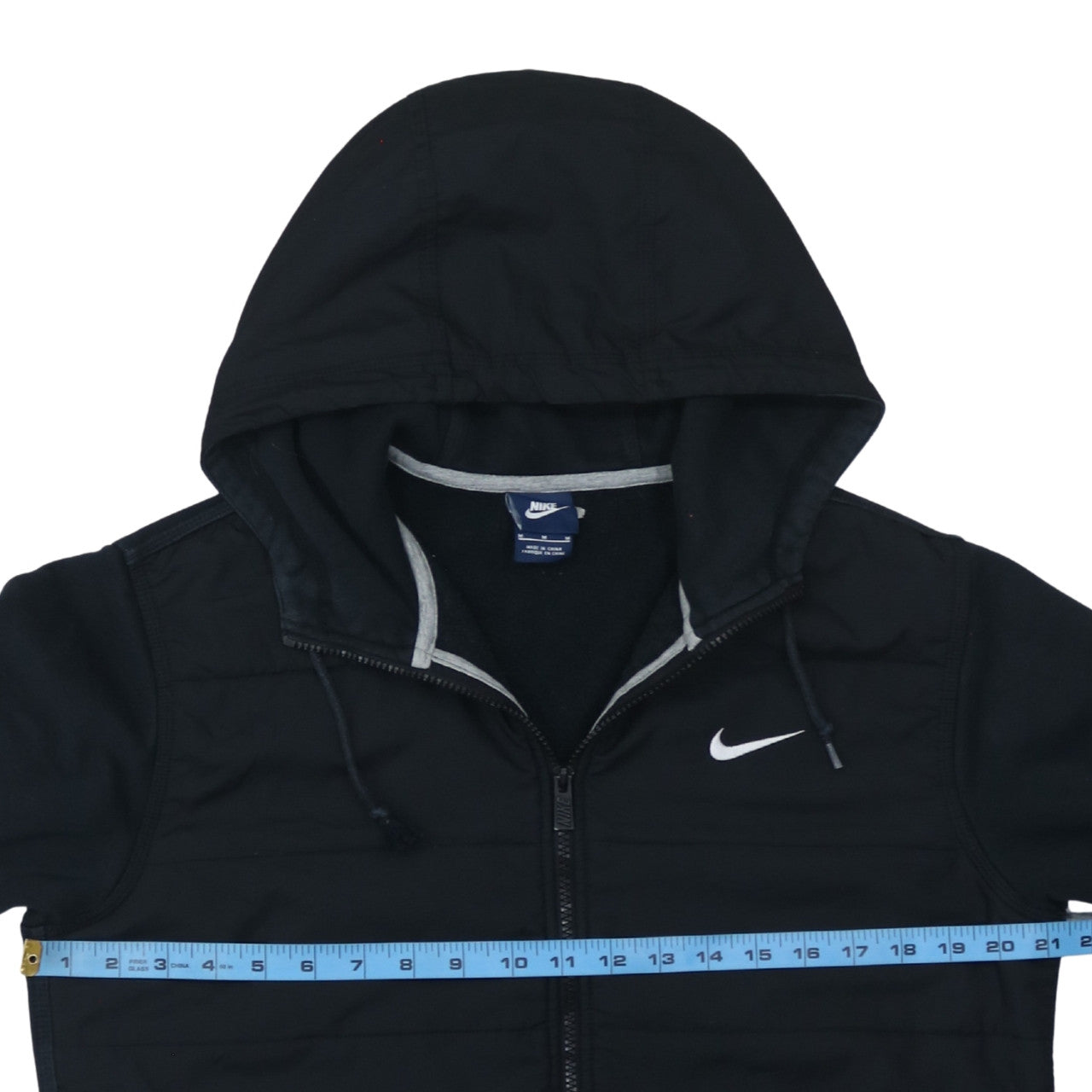 Nike Men's Black Full Zip Hoodie M Sports Fleece Sweatshirt