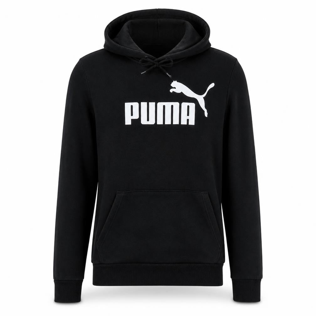Puma Men's Black XS Pullover Hoodie Sweatshirt with Logo