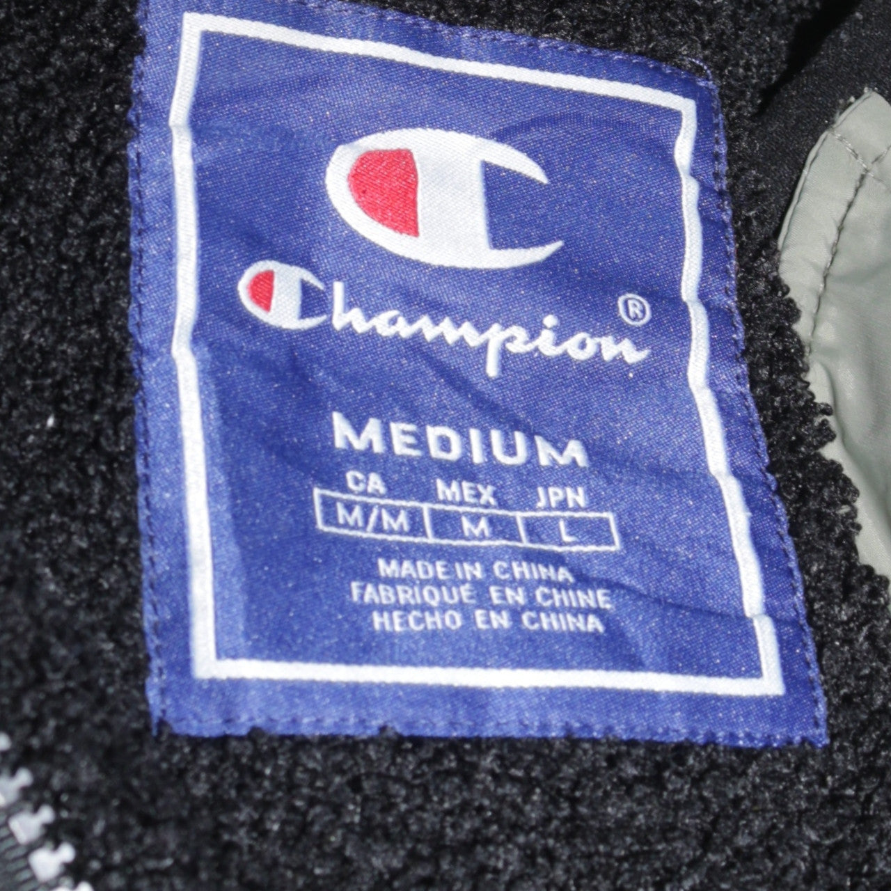 Champion Men's Green Hooded Puffer Jacket Medium