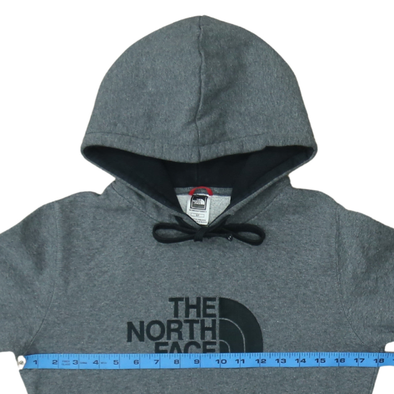 The North Face Womens Grey Pullover Hoodie Size S Cotton Blend