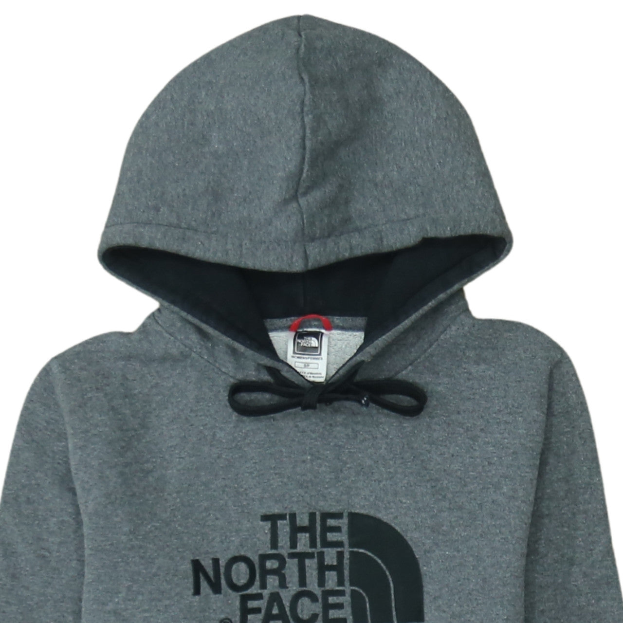 The North Face Womens Grey Pullover Hoodie Size S Cotton Blend