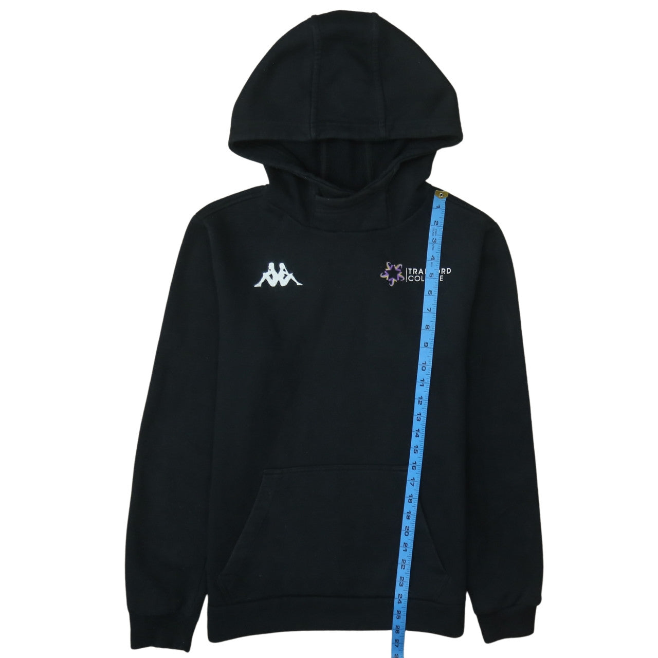 Kappa Men's Black Small Pullover Hoodie Trafford College Fleece