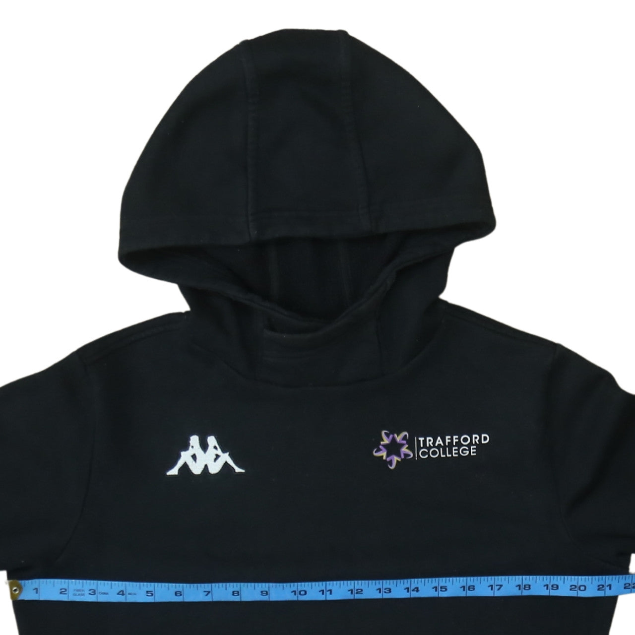 Kappa Men's Black Small Pullover Hoodie Trafford College Fleece