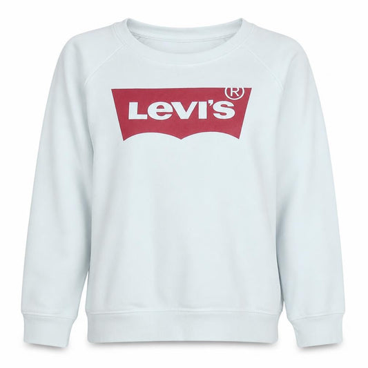 Levi's Womens White Logo Crew Neck Pullover Sweatshirt Size M