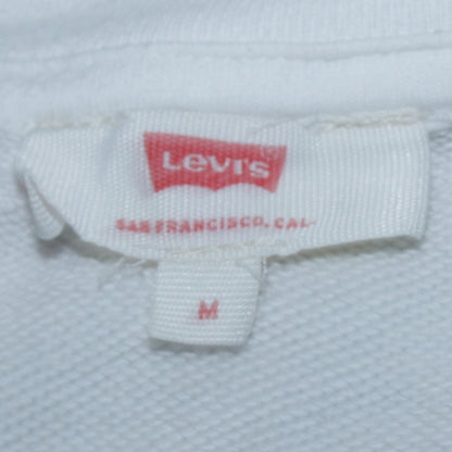 Levi's Womens White Logo Crew Neck Pullover Sweatshirt Size M