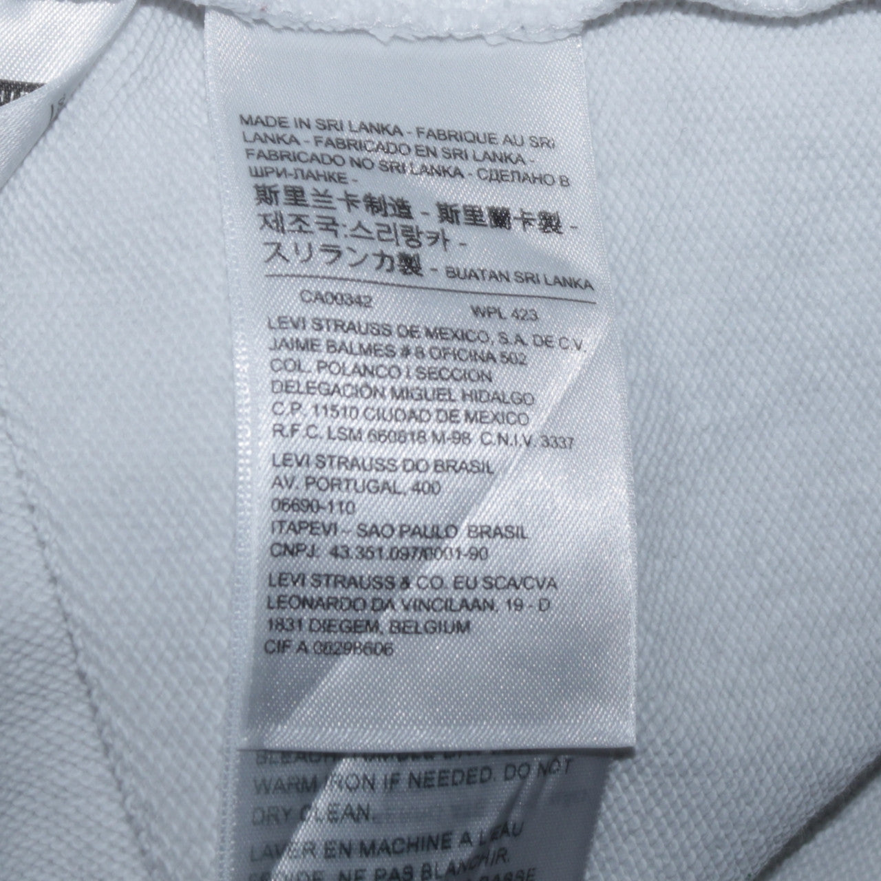 Levi's Womens White Logo Crew Neck Pullover Sweatshirt Size M