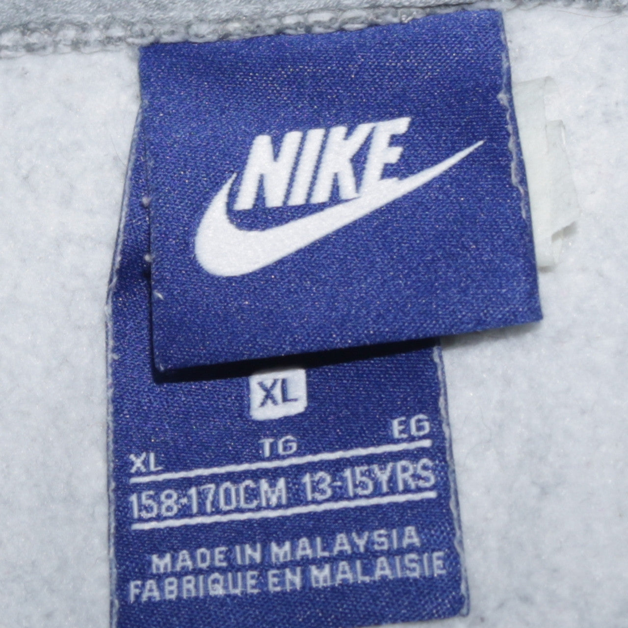 Nike Boys Grey Pullover Hoodie XL 13-15 Years Classic Fleece Sweatshirt