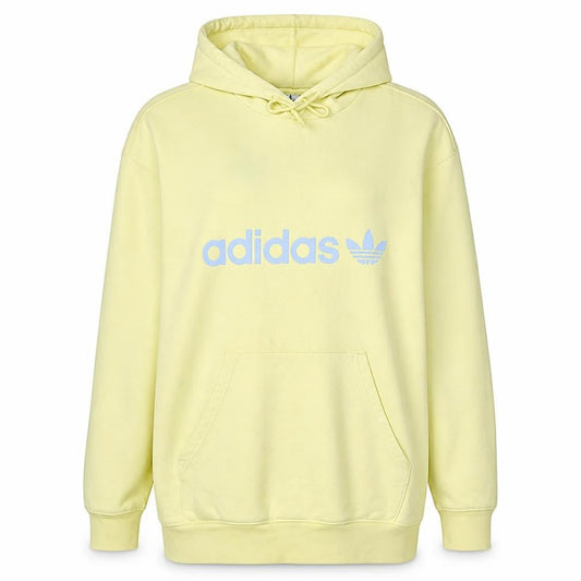 Adidas Womens Yellow Hoodie XL Pullover Hooded Sweatshirt