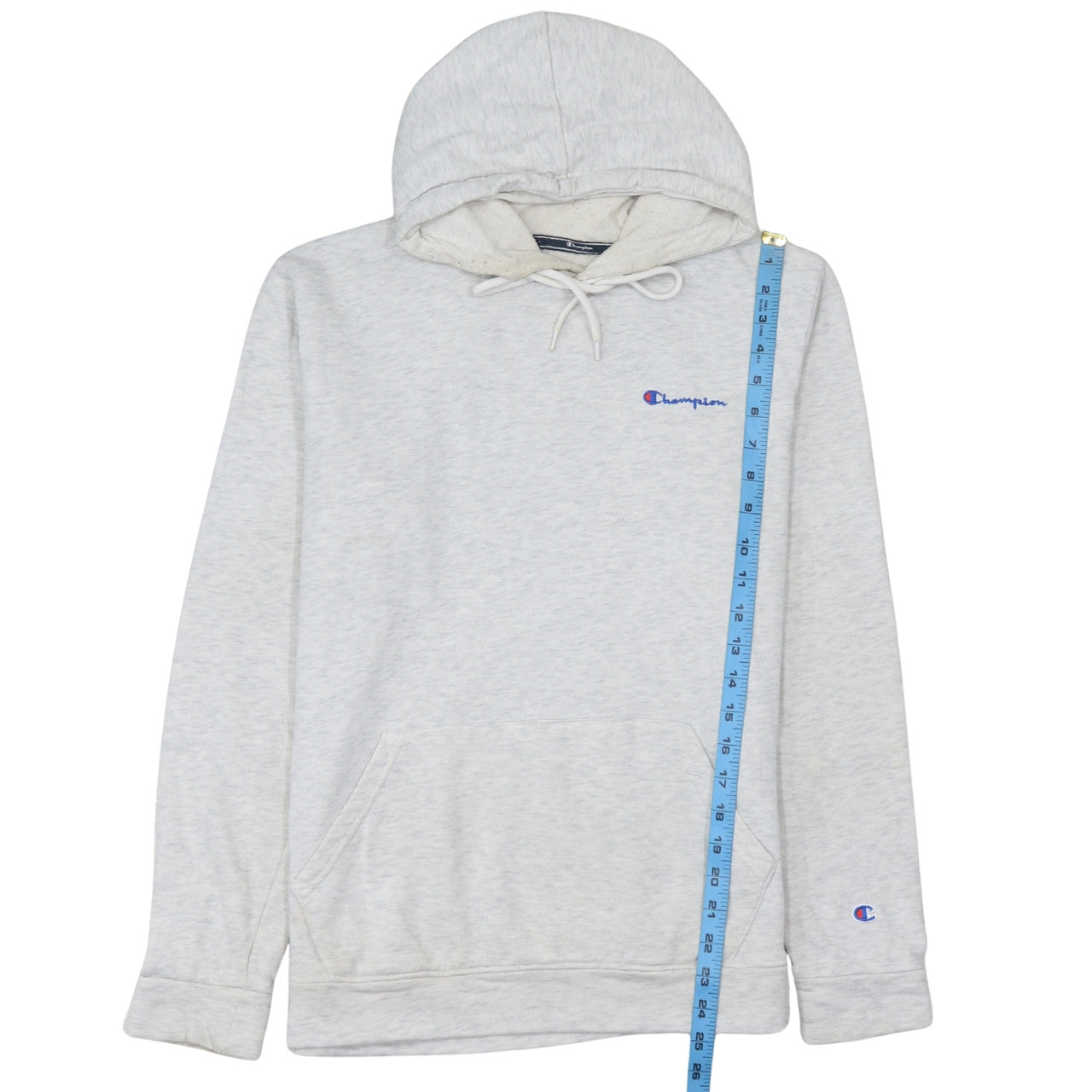 Champion Men's Grey Pullover Hoodie Medium Classic Fleece Logo