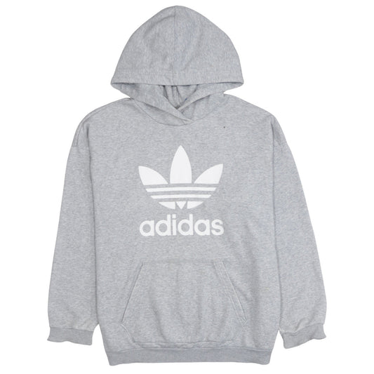Adidas Womens Grey Hoodie Pullover Sweatshirt Size 14 UK