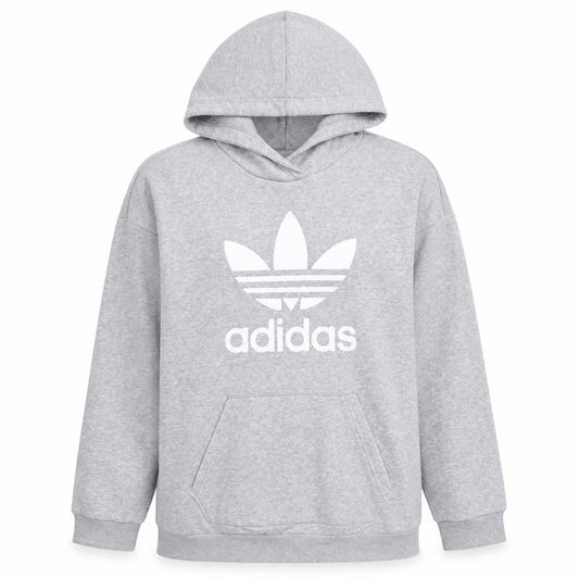 Adidas Womens Grey Hoodie Pullover Sweatshirt Size 14 UK