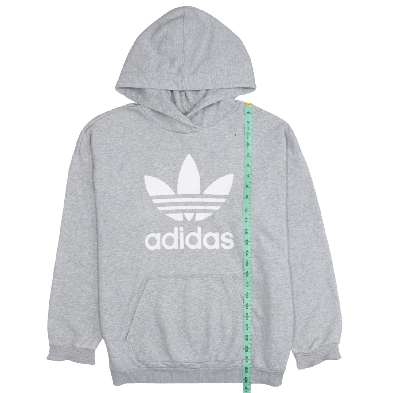 Adidas Womens Grey Hoodie Pullover Sweatshirt Size 14 UK