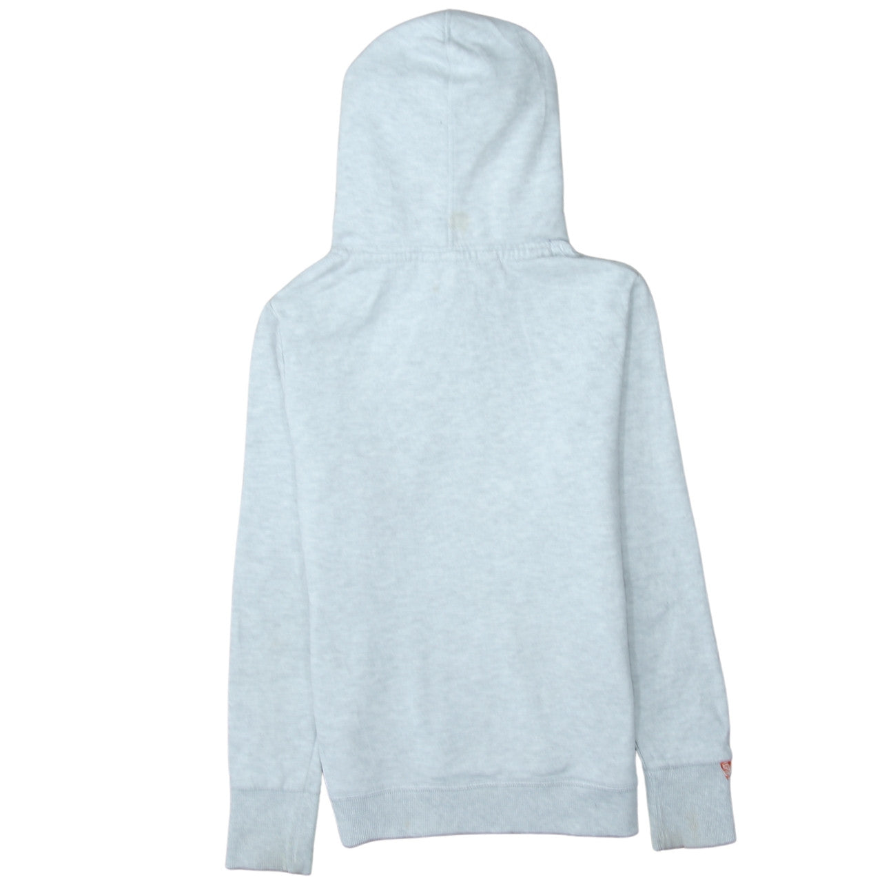 Superdry Womens Grey XS Pullover Hoodie with Purple Logo Print