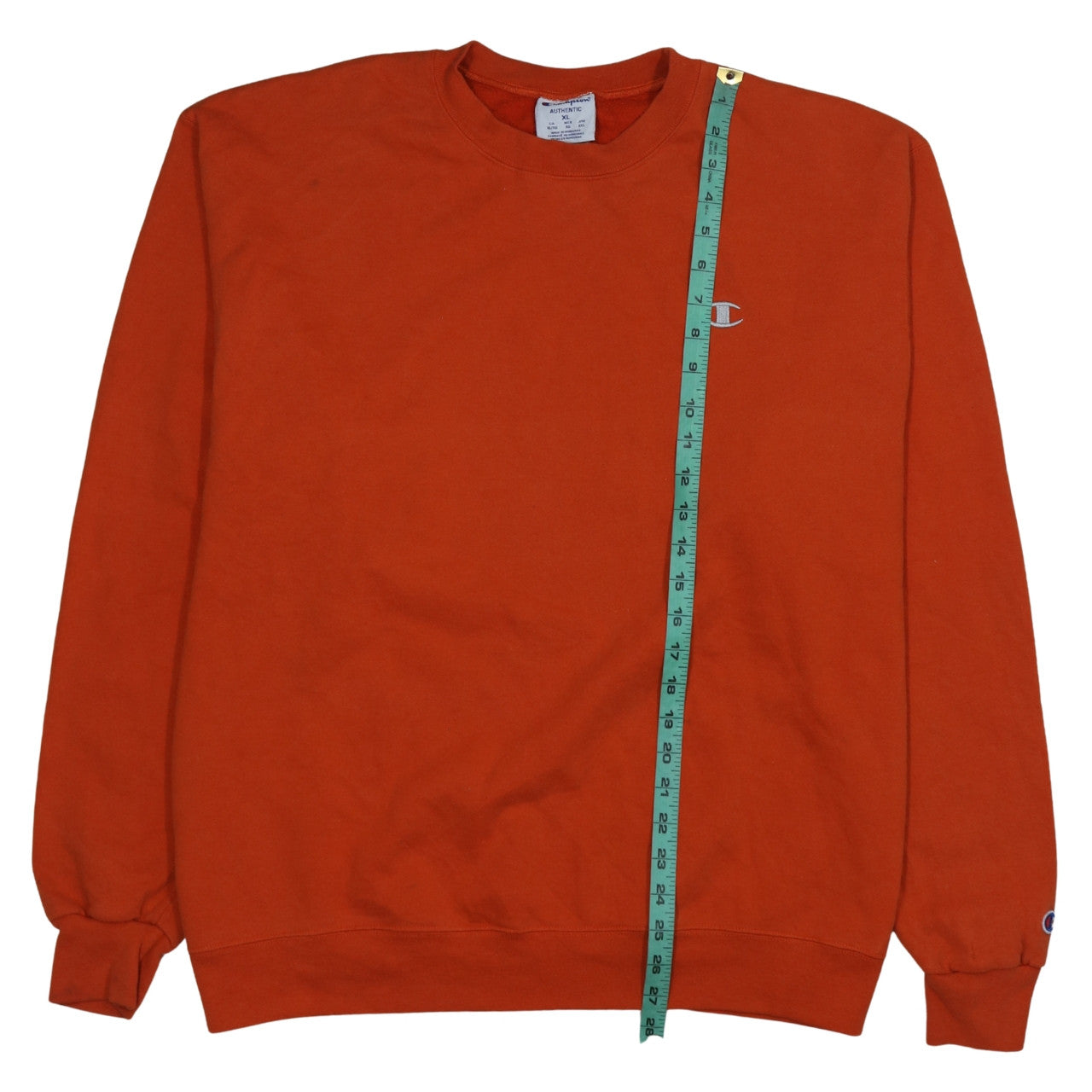 Champion Men's Orange XL Crew Neck Pullover Fleece Sweatshirt