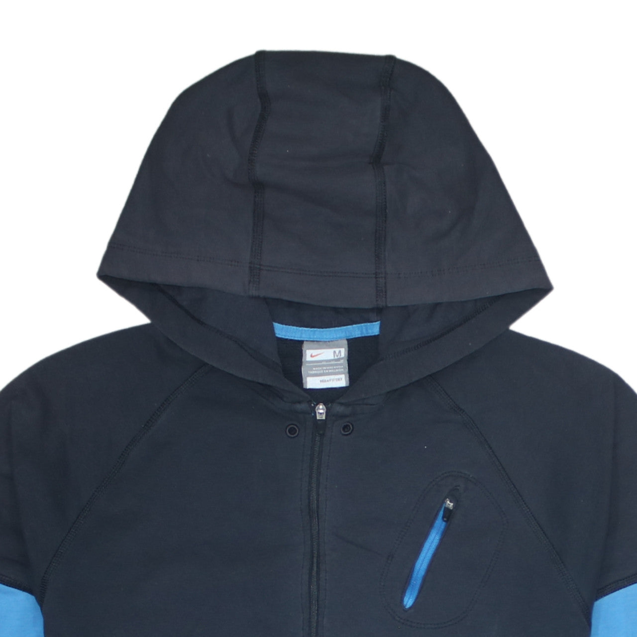 Nike Men's Blue Black 1/4 Zip Pullover Hoodie Size M
