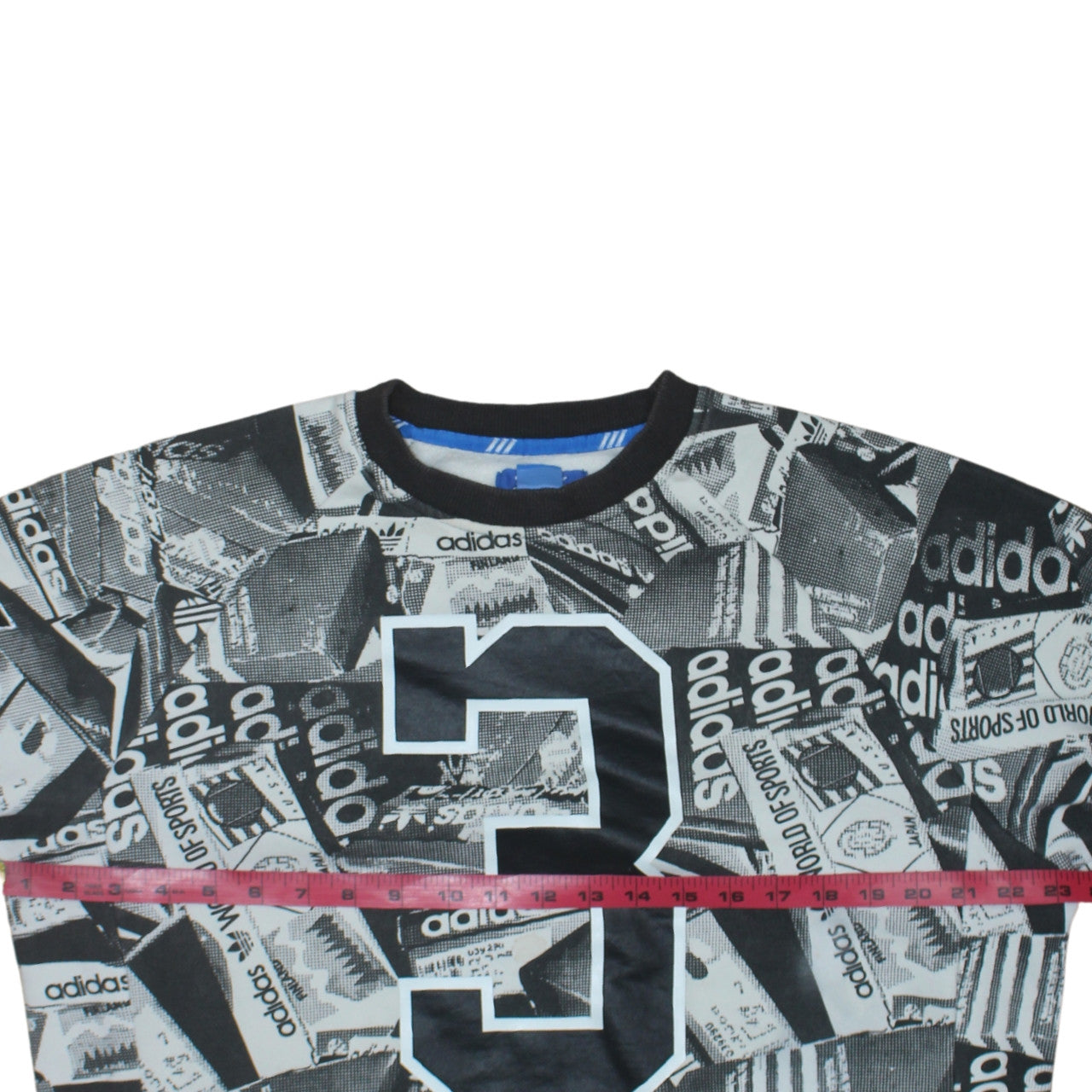 adidas Men's Black Graphic Print Pullover Sweatshirt M