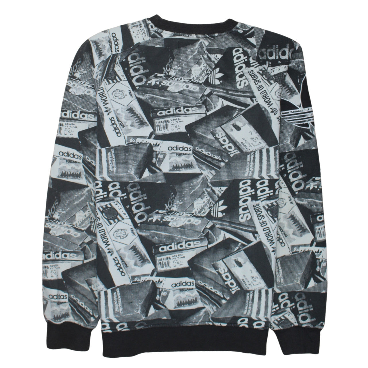 adidas Men's Black Graphic Print Pullover Sweatshirt M