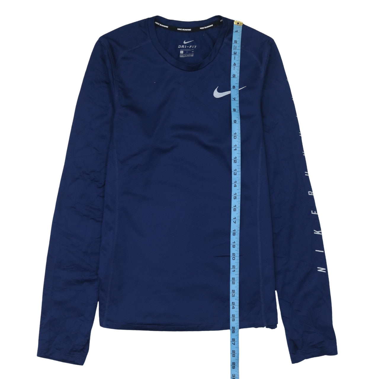 Nike Men's Blue Dri-FIT Long Sleeve Running T-Shirt Size S