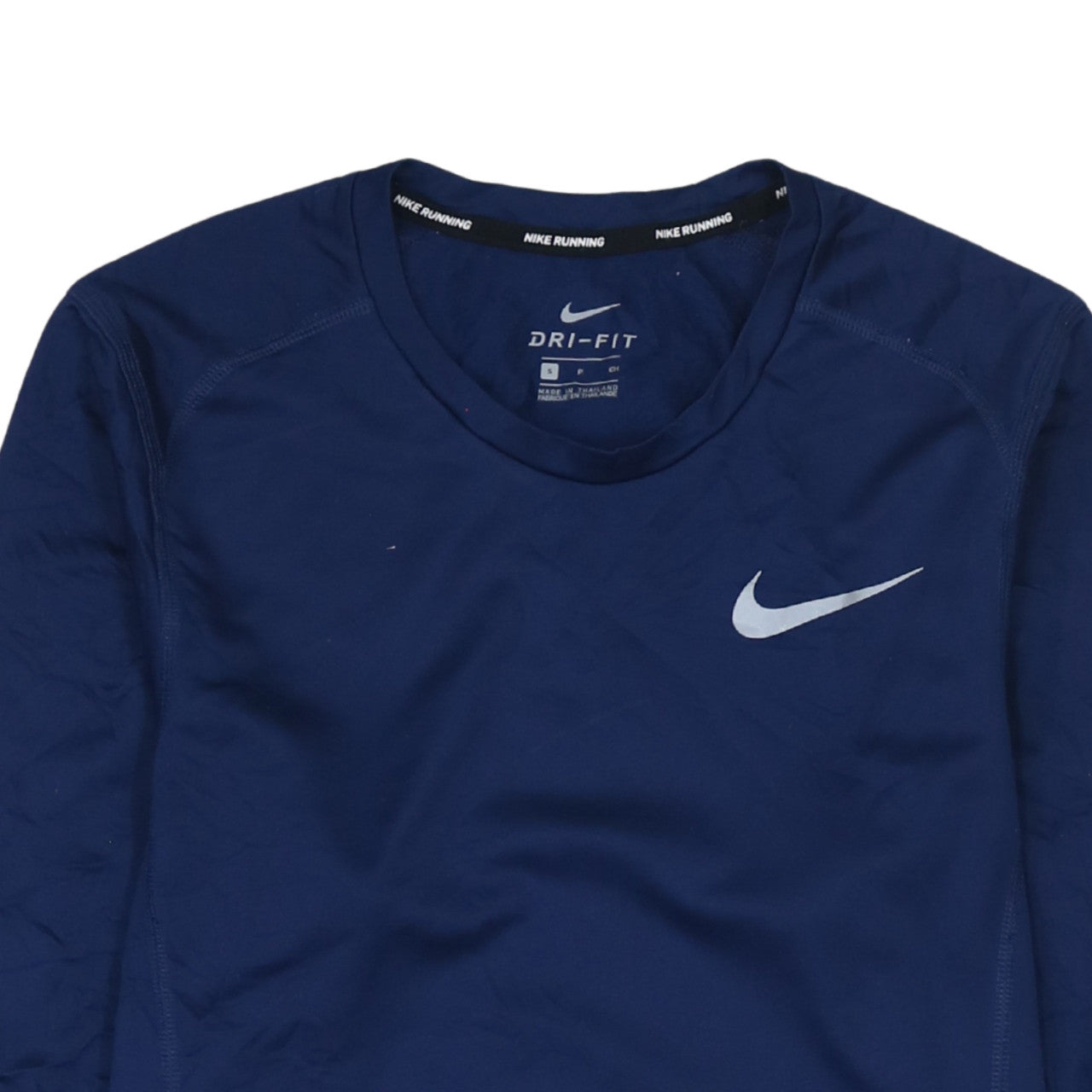 Nike Men's Blue Dri-FIT Long Sleeve Running T-Shirt Size S