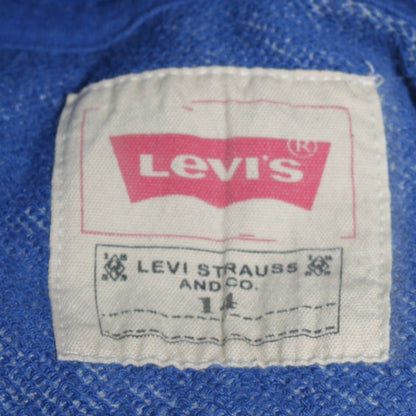 Preloved Levi's Boys Grey Pullover Hoodie 14 Years Hooded Graphic Print Sweatshirt - Image 5