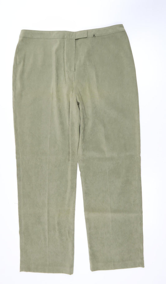 George Women’s Green Straight Leg Trousers Size 18 Polyester Blend