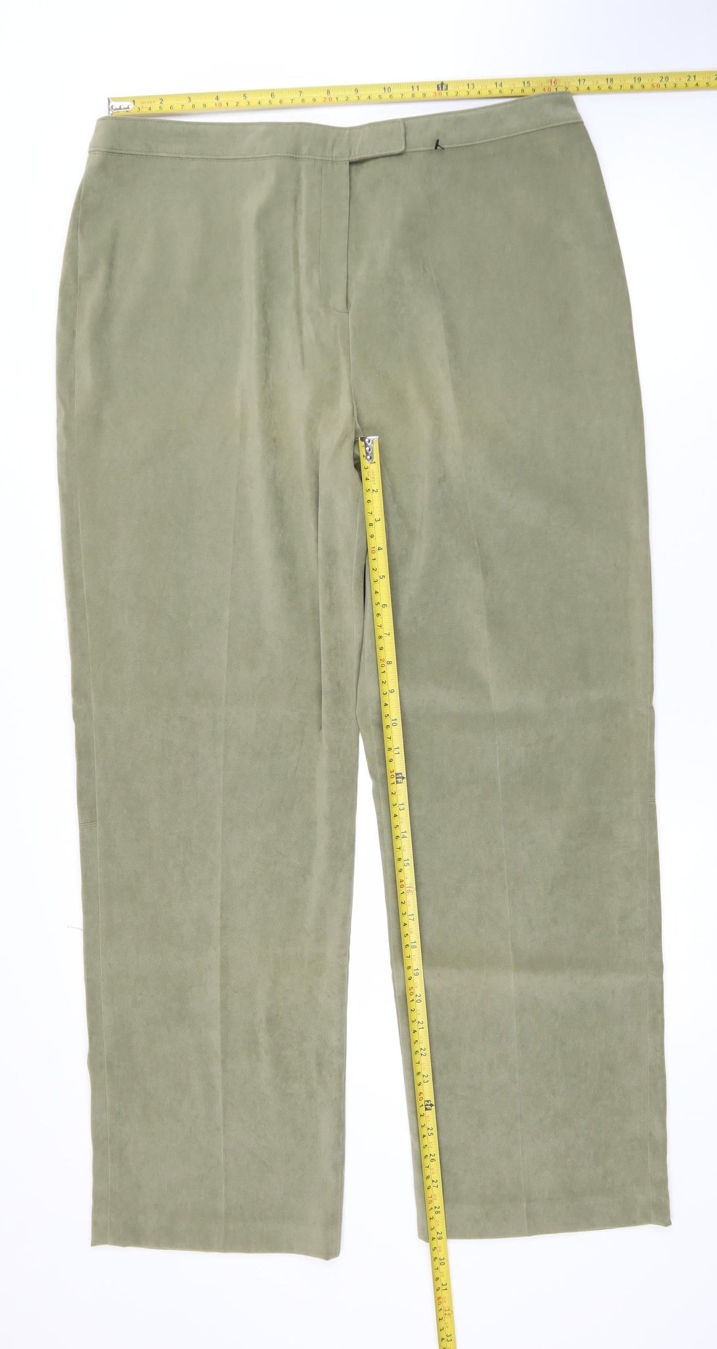 George Women’s Green Straight Leg Trousers Size 18 Polyester Blend