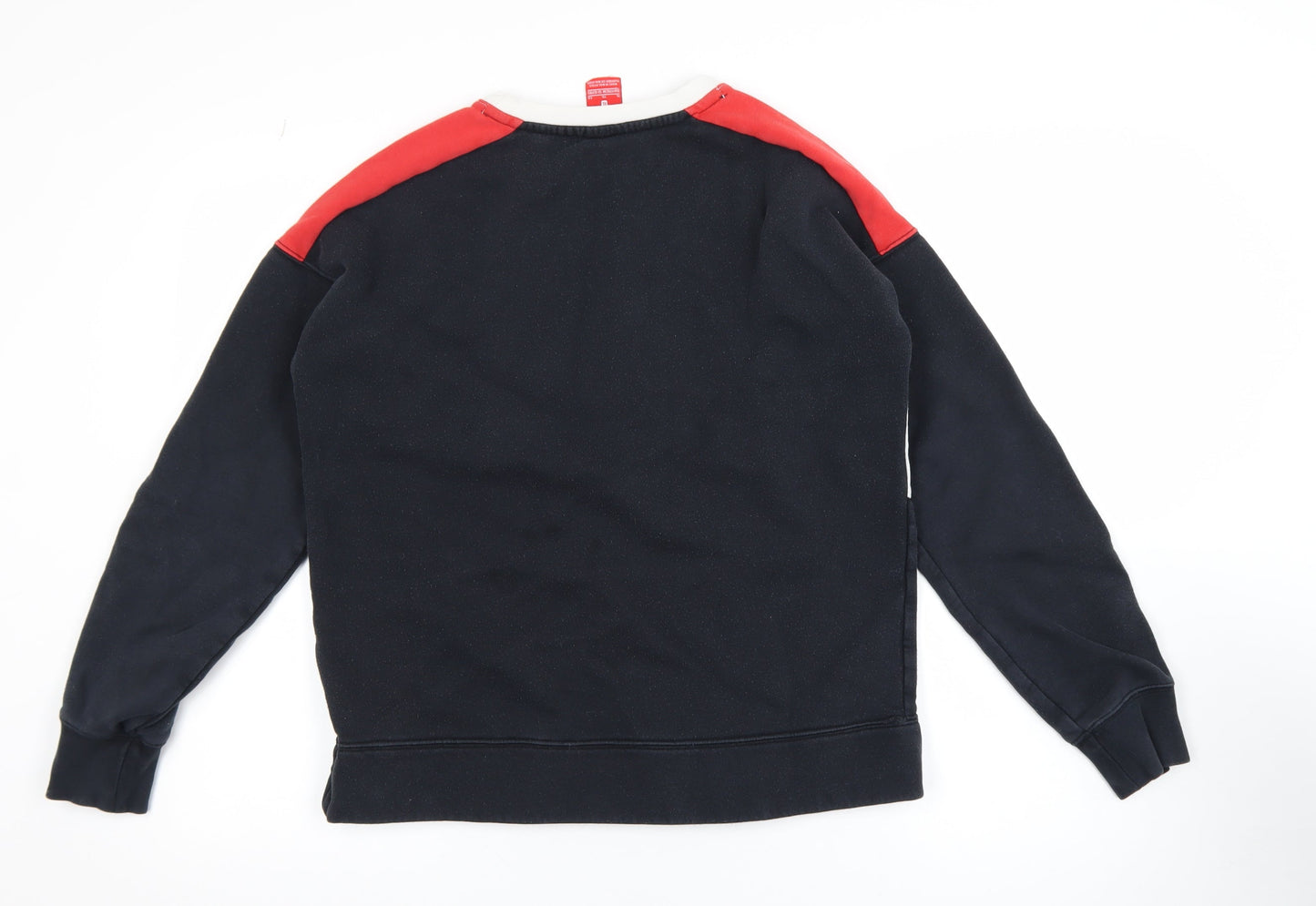 Nike Boys Black White Red XL 13-15 Years Colourblock Sweatshirt