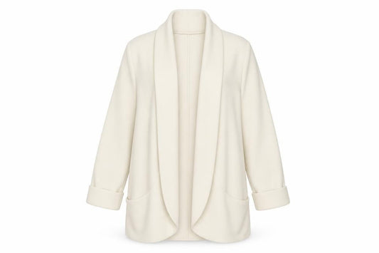 New Look Women Ivory Open Front Long Sleeve Cardigan Size 14