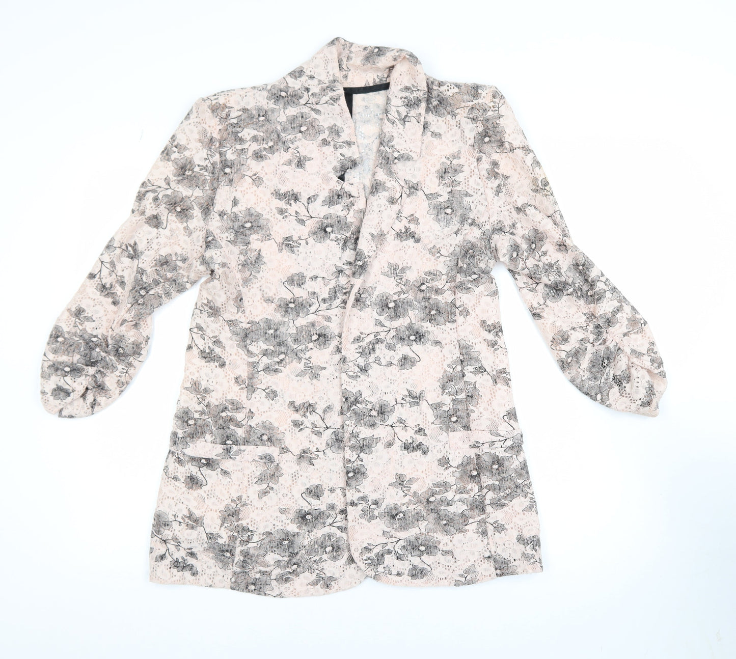Next Women’s Beige Floral Lace Cardigan Size 16 Lightweight