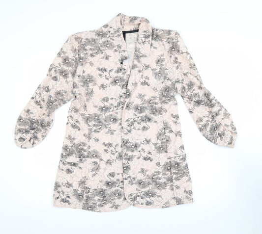 Next Women’s Beige Floral Lace Cardigan Size 16 Lightweight
