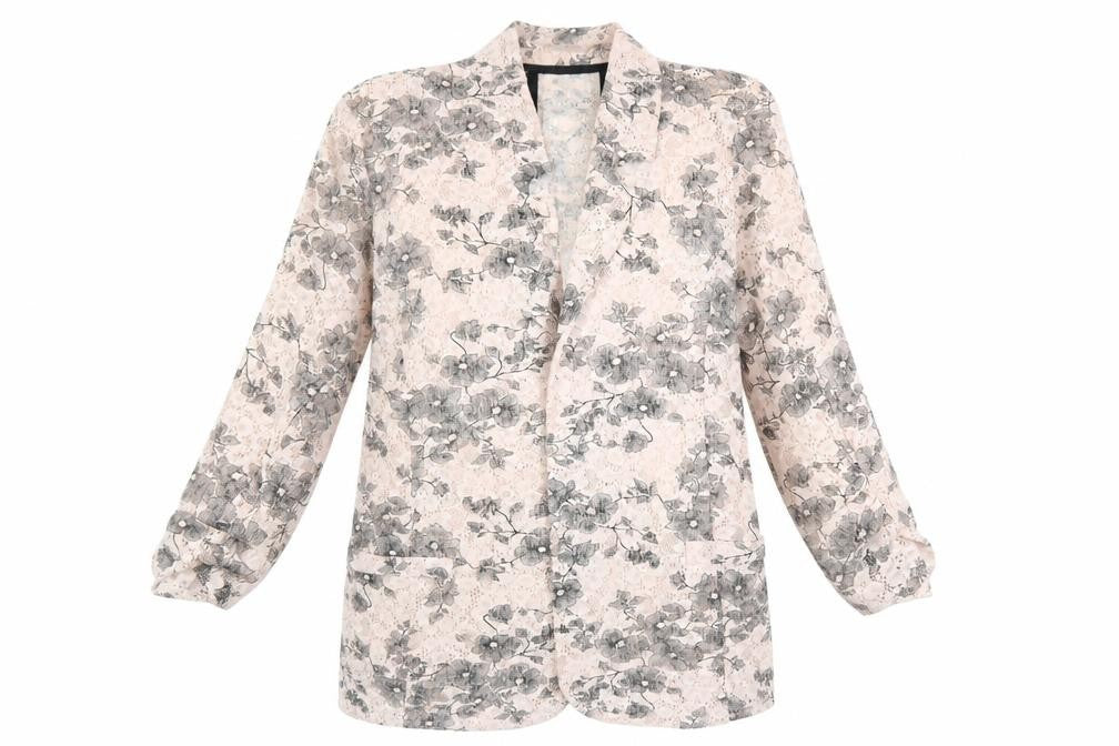 Next Women’s Beige Floral Lace Cardigan Size 16 Lightweight