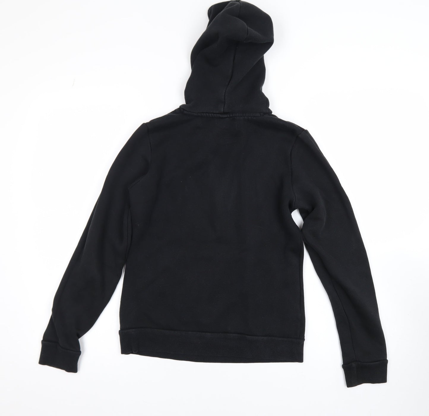 Puma Women's Black Pullover Hoodie Size 8 Cotton Blend Logo Sweatshirt