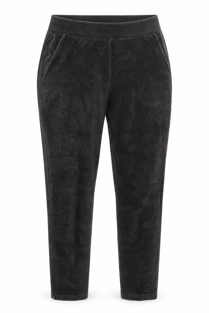 Lands' End Women Black Corduroy Ankle Leggings XS Cotton Blend