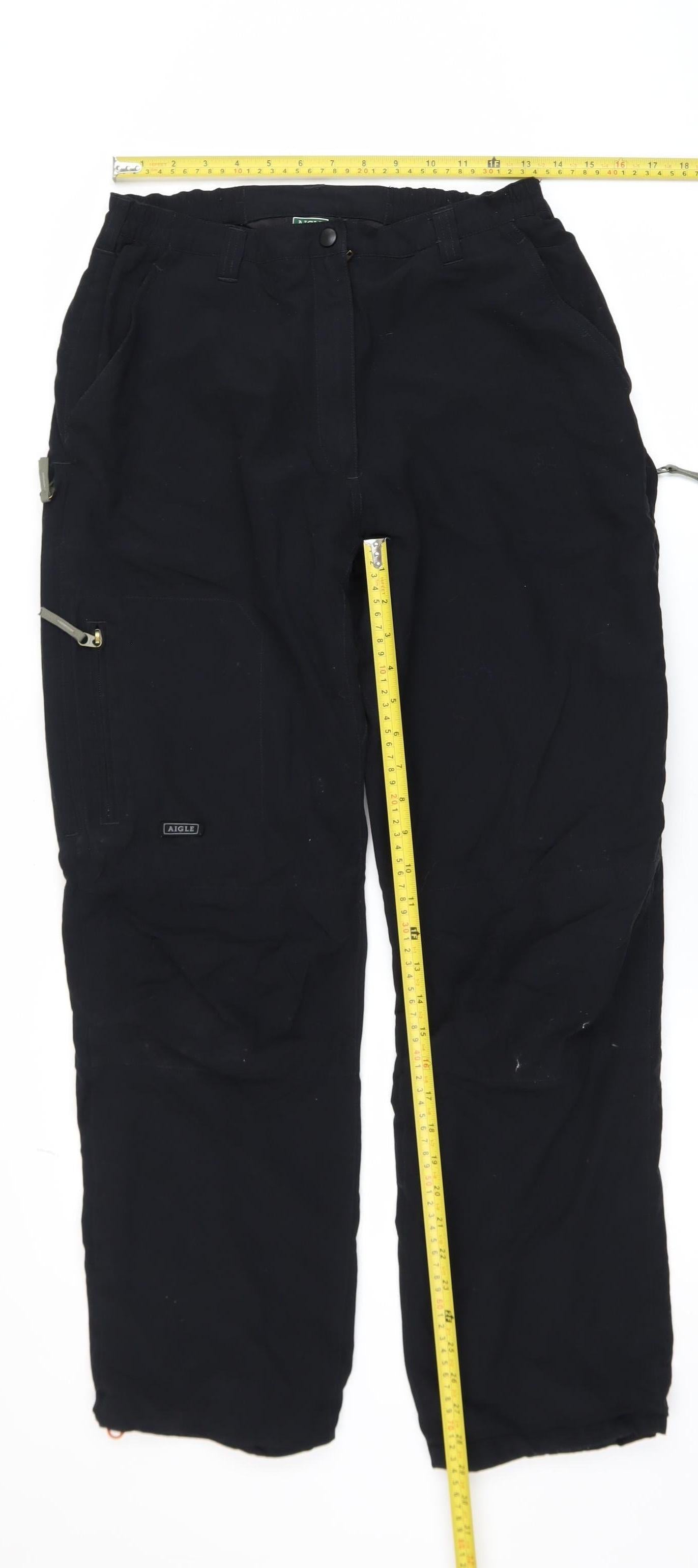 Aigle Men's Black Cargo Trousers Size L Regular Fit Outdoor Pants