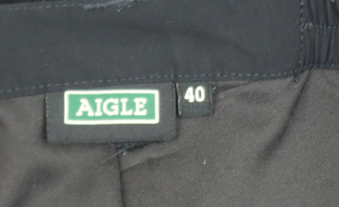 Aigle Men's Black Cargo Trousers Size L Regular Fit Outdoor Pants