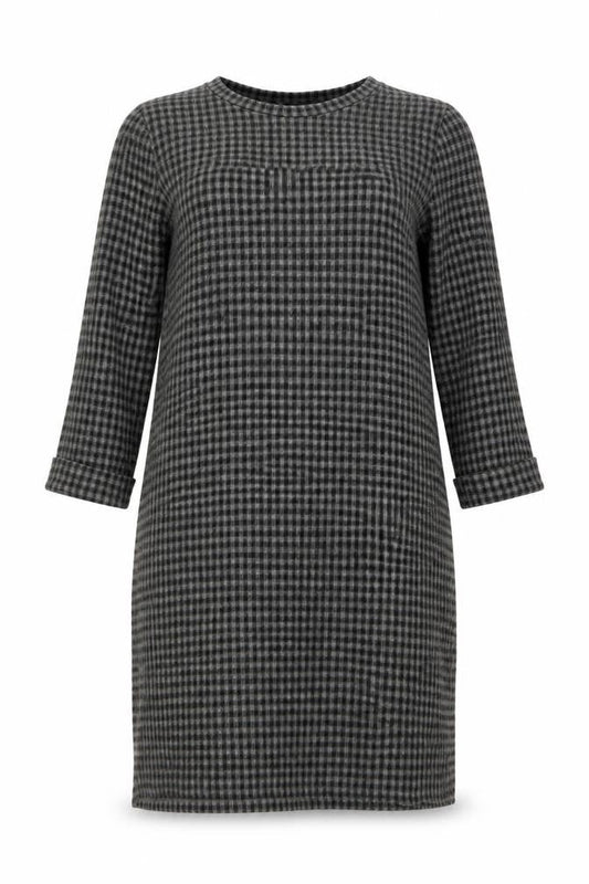 Marks & Spencer Women Black Check Shift Dress Size 14