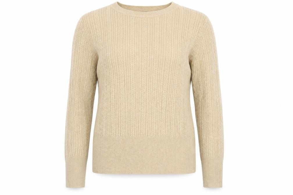 Marks & Spencer Women’s Beige Cable-Knit Jumper Size 10