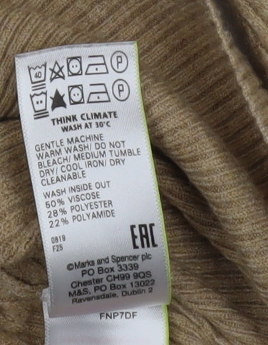 Marks and Spencer Women’s Beige Cable-Knit Jumper Size 10