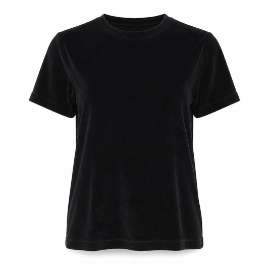 & Other Stories Women’s Black Velvet Short Sleeve T-Shirt Size 6