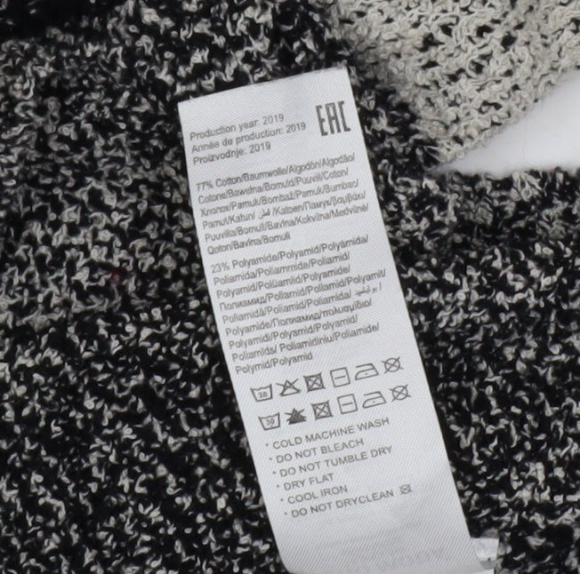 Vero Moda Women's Black White Check Knit Jumper Size S