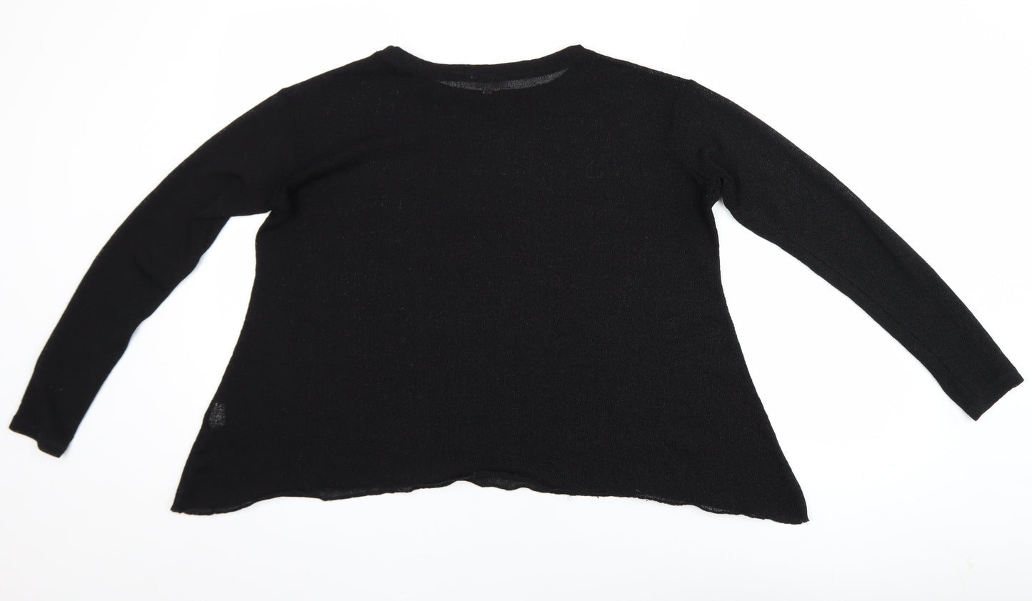 River Island Women’s Black Size 10 Crew Neck Long Sleeve Jumper