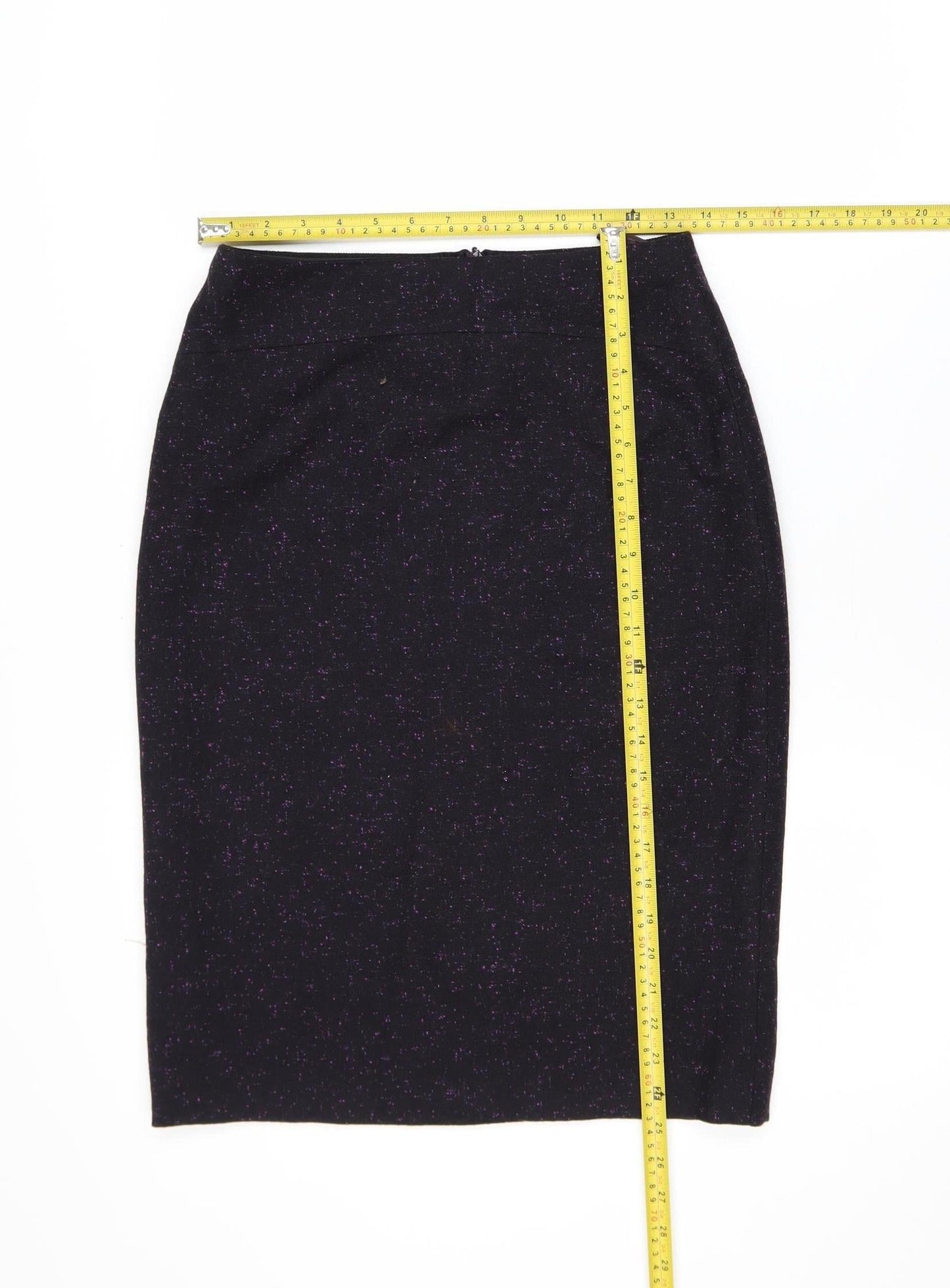 Jaeger Women Black Wool Cashmere Pencil Skirt Size 10 Lined