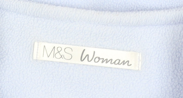 Marks and Spencer Women Blue Fleece Zip Jacket Size 16-18
