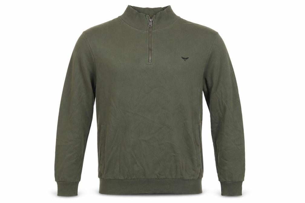Threadbare Men's Green 1/4 Zip Mock Neck Sweatshirt Size L